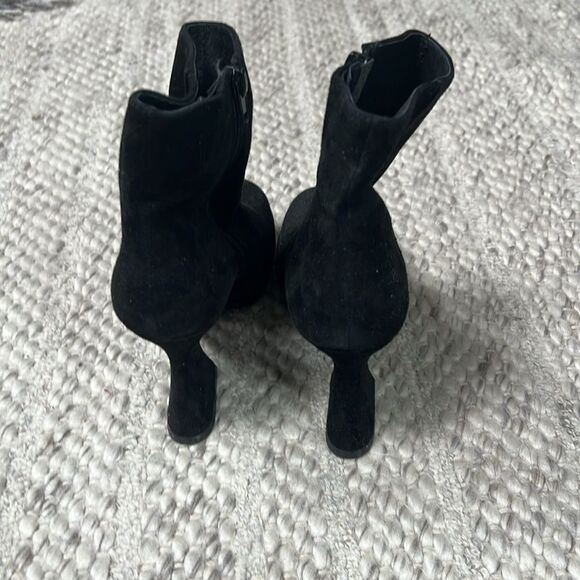 JEFFREY CAMPBELL Humanity Zip Platform Bootie In Black Suede US 7 - Picture 4 of 6